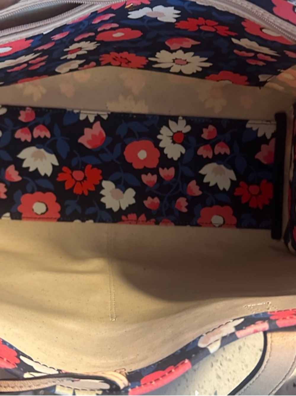 kate spade Navy Floral Tote,small Wallet, phone case, wristlet, dustbag - Picture 13 of 17